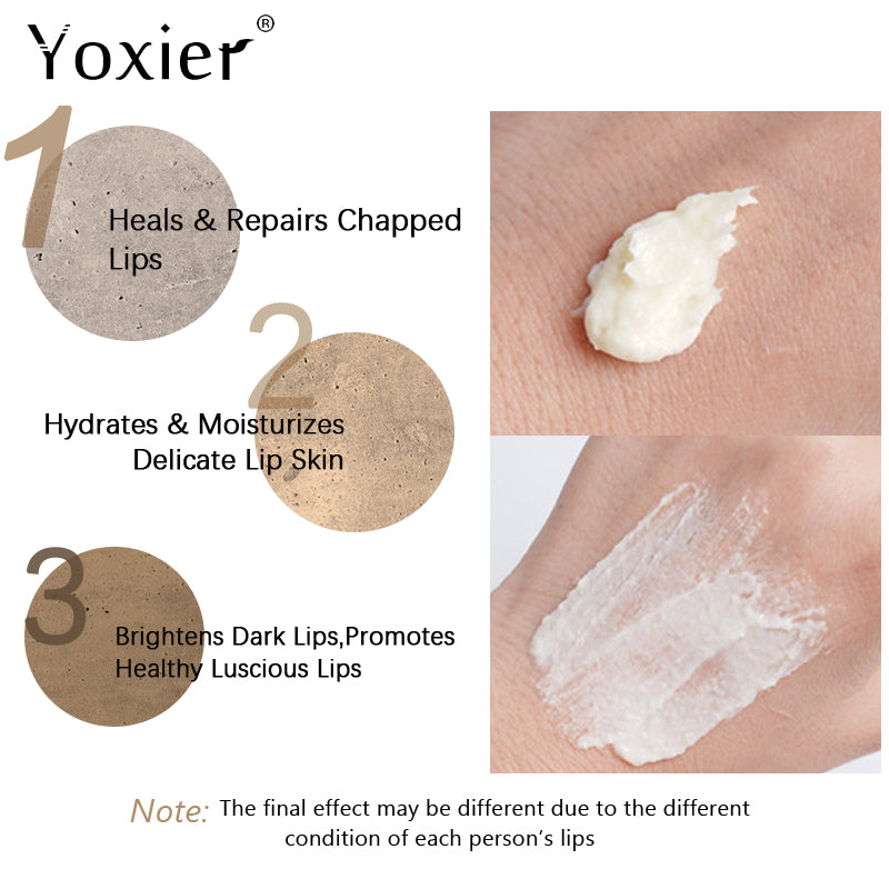 Lip Lightening Scrub Balm, Remove Dead Skin Stains, Lighten Pigmentation, Nourish Moisturize Brighten Black Lips