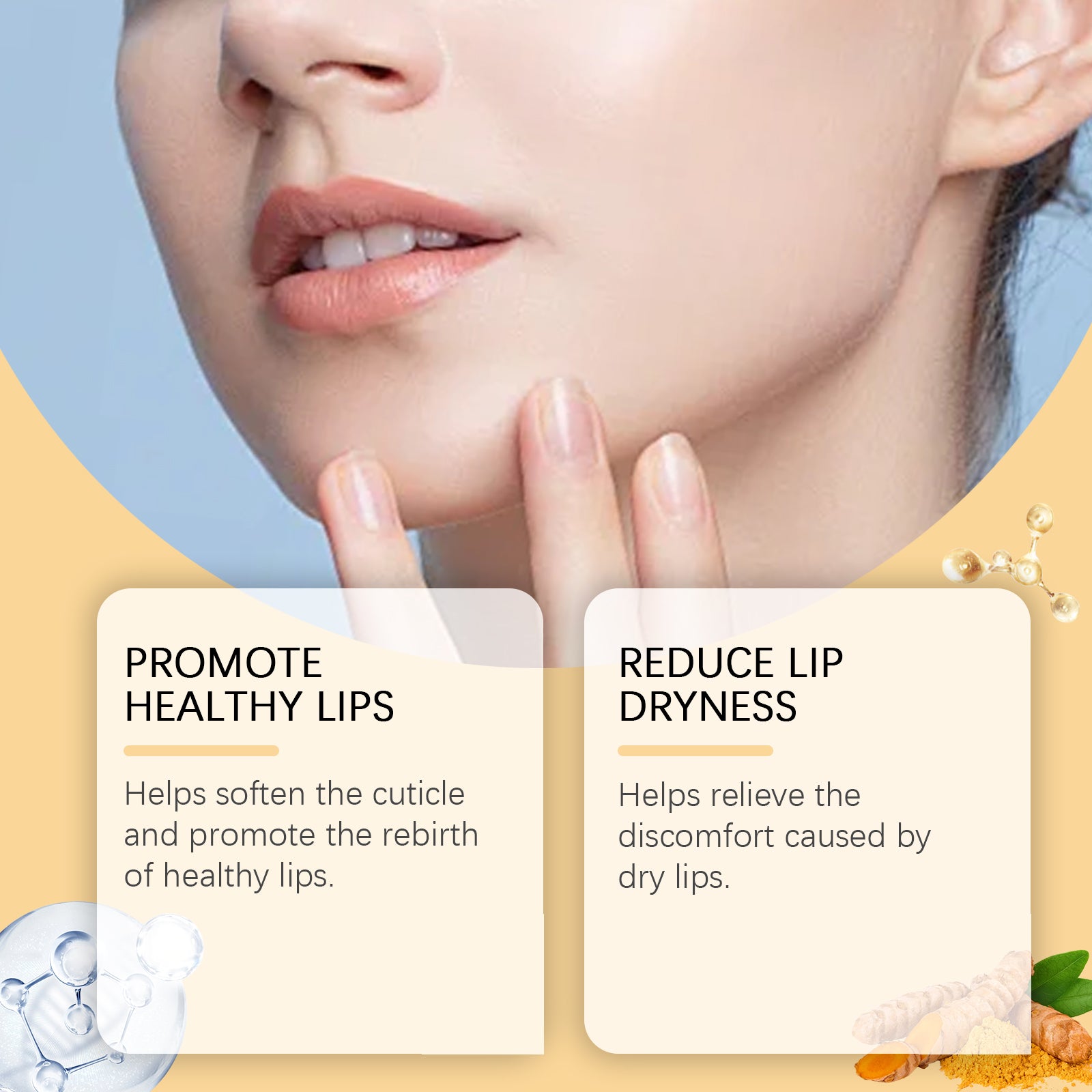 Turmeric Lip Scrub For Exfoliating Dead Skin Removal Fade Lip Lines Reduce Melanin Moisturizing Nou 1