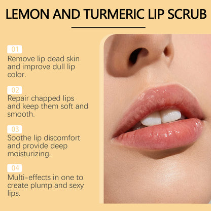 Turmeric Lip Scrub For Exfoliating Dead Skin Removal Fade Lip Lines Reduce Melanin Moisturizing Nou 3