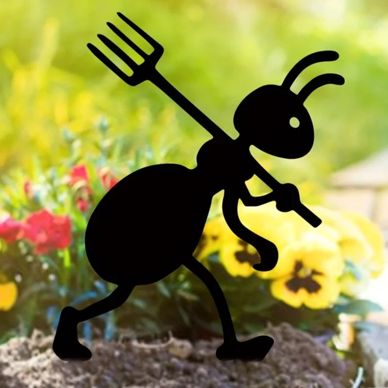 Garden Decor Ants Metal Ants, Backyard Lawn Stakes, Garden Iron Crafts, Yard Metal Art & Gardening Ornaments