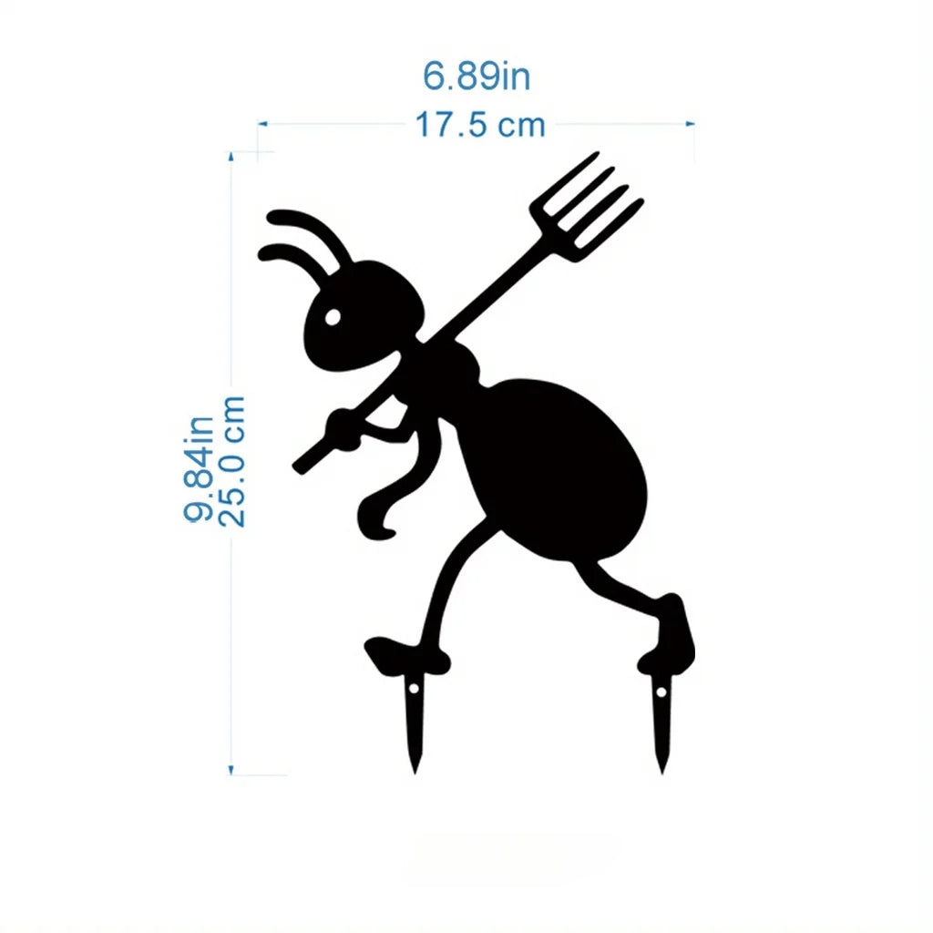 Garden Decor Ants Metal Ants Backyard Lawn Stakes Garden Iron Crafts Yard Metal Art  Gardening Orna 1