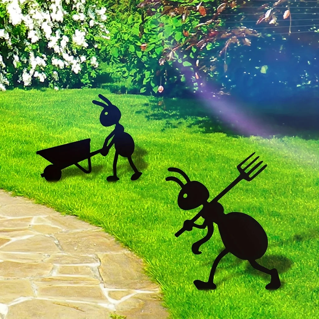 Garden Decor Ants Metal Ants Backyard Lawn Stakes Garden Iron Crafts Yard Metal Art  Gardening Orna 3