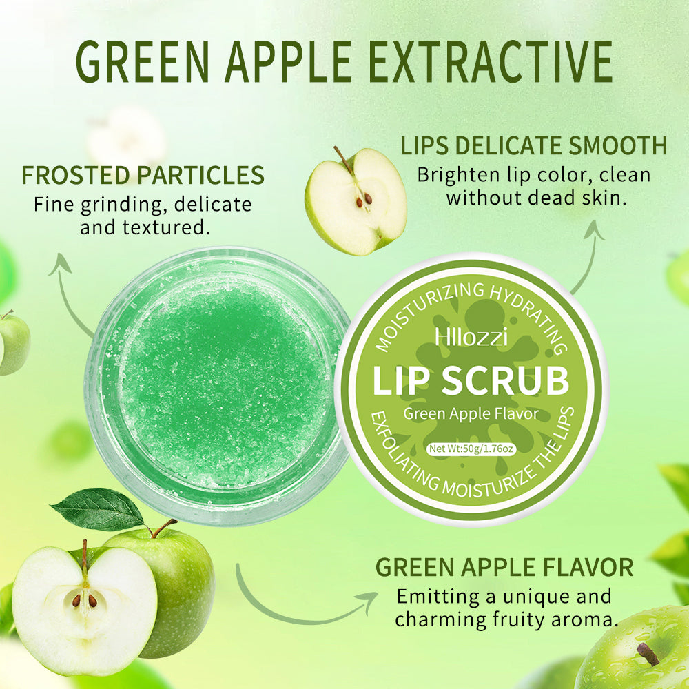 Hllozzi 50g Lip Scrub Jojoba Oil Vitamin C, Hydrating Moisturizing, Gentle Non Irritating Lip Exfoliator Watermelon