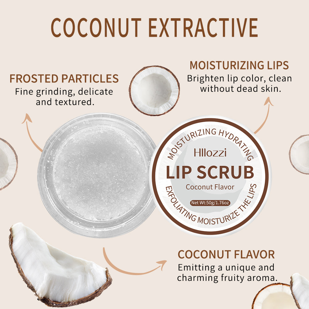 Hllozzi 50g Lip Scrub Jojoba Oil Vitamin C, Hydrating Moisturizing, Gentle Non Irritating Lip Exfoliator Watermelon