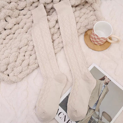 Womens Wool ThighHigh Socks  Cozy OvertheKnee Cotton Blend Stockings For Winter  Casual Wear 7