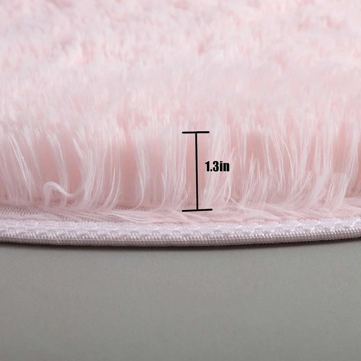 Fluffy White Round Rug Mat Super Soft Plush Carpets For Bedroom Living Room Kid Room Salon Thick Pi 4