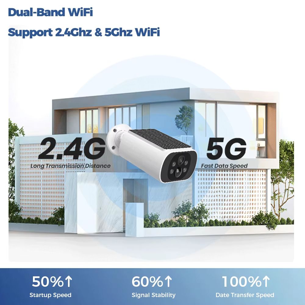 ALEVIO 25K Outdoor Solar Security Camera  Wireless WiFi Surveillance With Color Night Vision  AI Mo 4