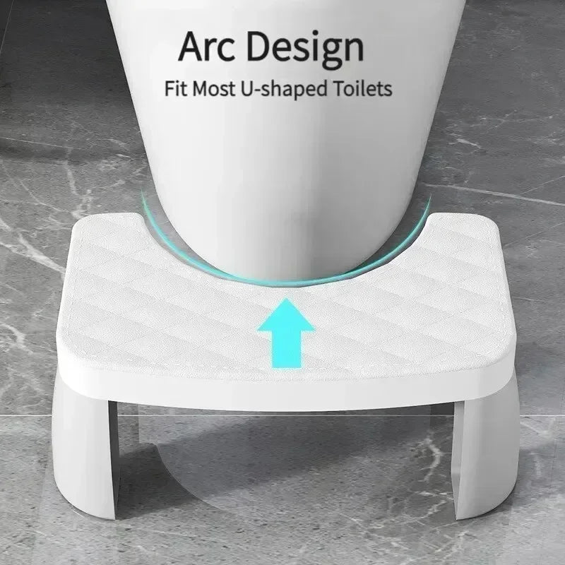 1PC Waterproof Squatty Potty Toilet Stool, Foldable Foot Stool for Adults, Elderly, Pregnant Women, Kids