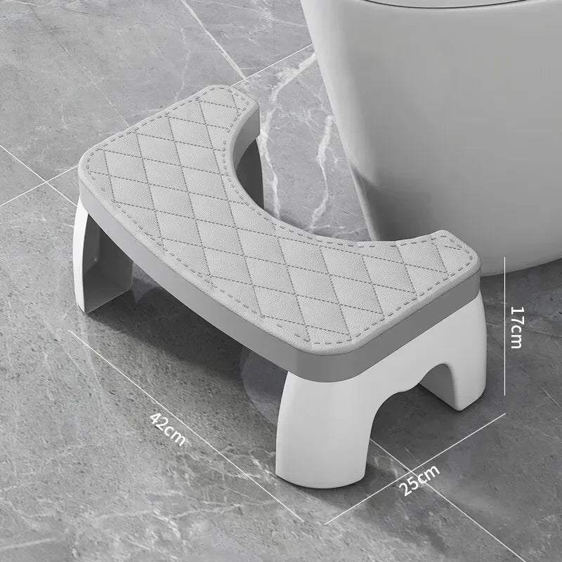 1PC Waterproof Squatty Potty Toilet Stool, Foldable Foot Stool for Adults, Elderly, Pregnant Women, Kids