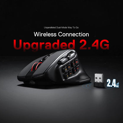 Redragon M811 PRO Wireless MMO Gaming Mouse  15 Programmable Buttons With RGB Backlight  Macro Keys 1