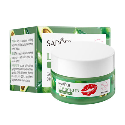 Strawberry Lip Scrub By SADOER Fruit Series Removes Dead Skin Moisturizes Brightens Lip Color Soft  8