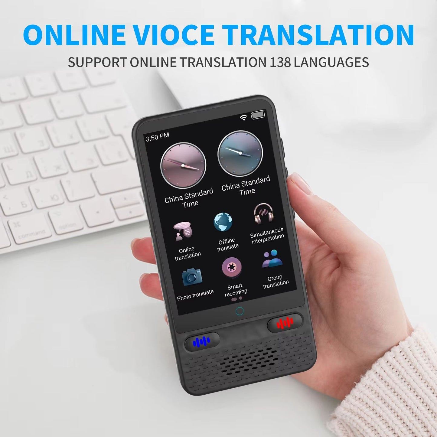AI Language Translator Device  RealTime TwoWay Voice Translation With 138 Languages Support 4