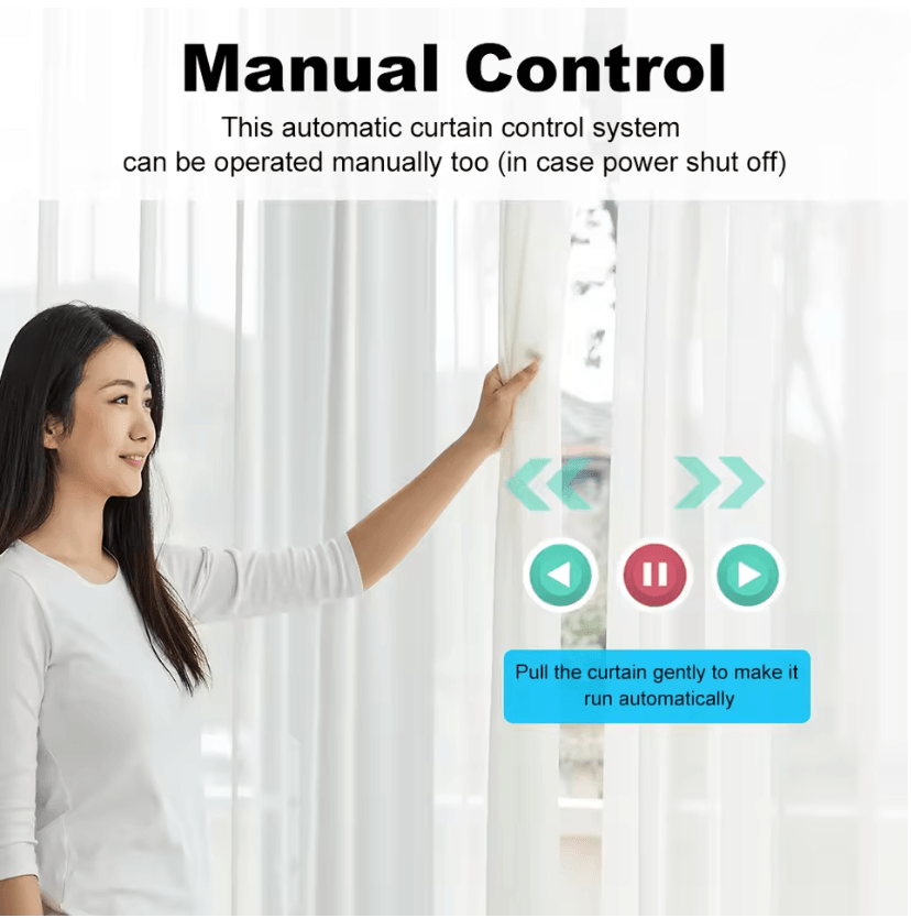 Tuya Smart Zigbee WiFi Curtain Motor Silent Electric Shutter Motor With Remote And App Control 2