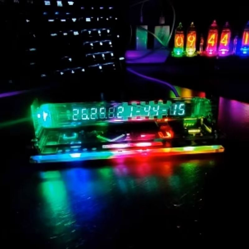 Vintage Nixie Tube Clock  Retro Glow Tube Digital Table Clock For Home Office And Gifts 1