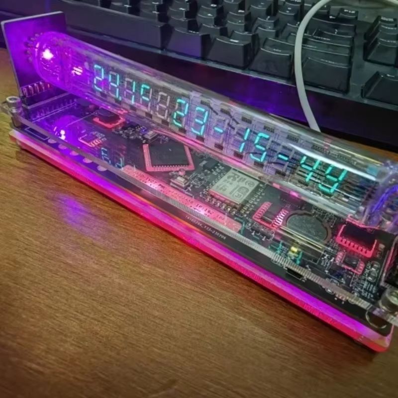 Vintage Nixie Tube Clock  Retro Glow Tube Digital Table Clock For Home Office And Gifts 2