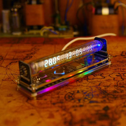 Vintage Nixie Tube Clock  Retro Glow Tube Digital Table Clock For Home Office And Gifts 5