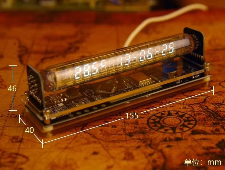 Vintage Nixie Tube Clock  Retro Glow Tube Digital Table Clock For Home Office And Gifts 6