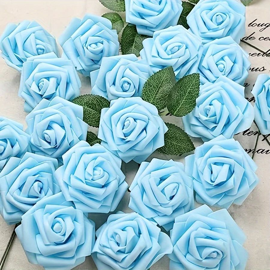 Realistic Artificial Flowers Roses With Stem DIY Wedding Bouquets Party Decor Centerpieces  Home De 7