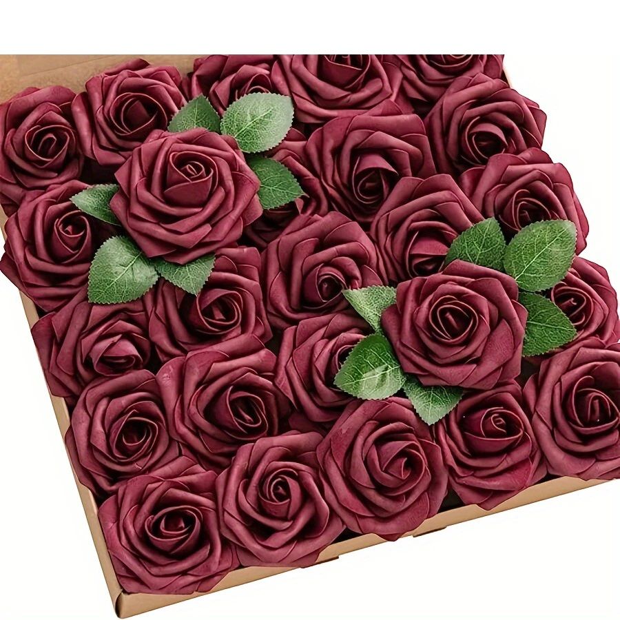Realistic Artificial Flowers Roses With Stem DIY Wedding Bouquets Party Decor Centerpieces  Home De 8