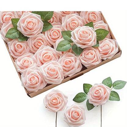 Realistic Artificial Flowers Roses With Stem DIY Wedding Bouquets Party Decor Centerpieces  Home De 11