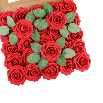 Realistic Artificial Flowers Roses With Stem DIY Wedding Bouquets Party Decor Centerpieces  Home De 13