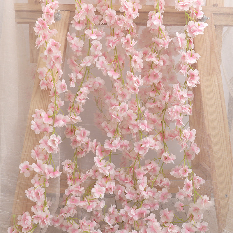 Artificial Sakura Flowers Vine For Wedding Garden Rose Arch Home Party Decoration Bridal Fake Silk