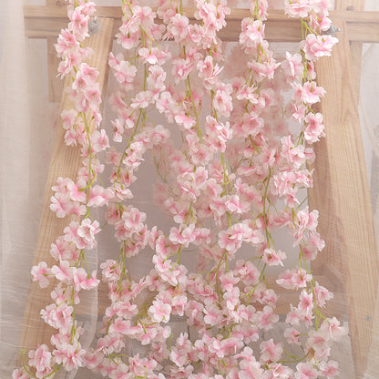 Artificial Sakura Flowers Vine For Wedding Garden Rose Arch Home Party Decoration Bridal Fake Silk