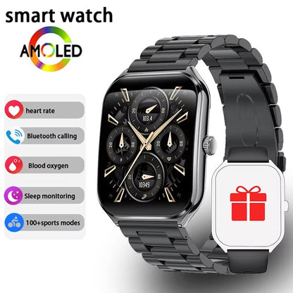 Ultra Thin Smart Watch 196 AMOLED Display  AlwaysOn HD Screen Call Reminder  Fitness Tracking For M 12