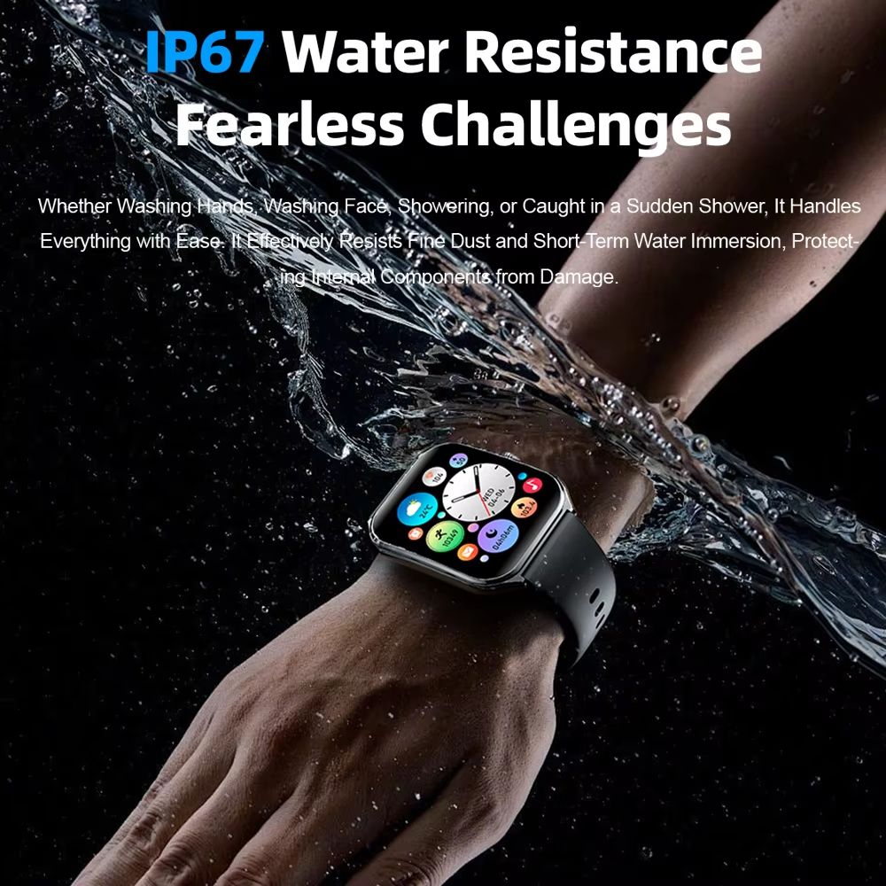 Ultra Thin Smart Watch 196 AMOLED Display  AlwaysOn HD Screen Call Reminder  Fitness Tracking For M 4