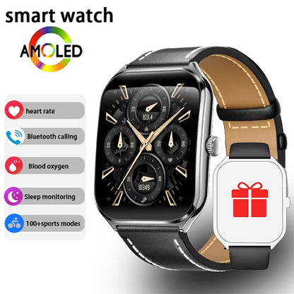 Ultra Thin Smart Watch 196 AMOLED Display  AlwaysOn HD Screen Call Reminder  Fitness Tracking For M 8