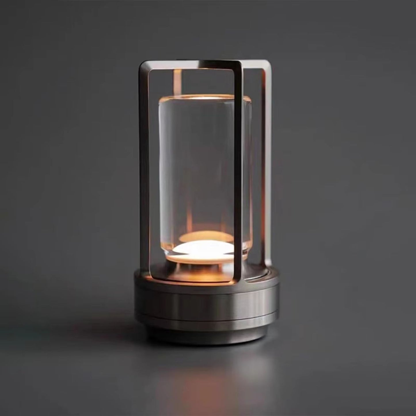 Cordless Table Lamp with Touch Dimming – Rechargeable Retro Metal Light for Bedroom, Restaurant, Bar, and Outdoor Decor