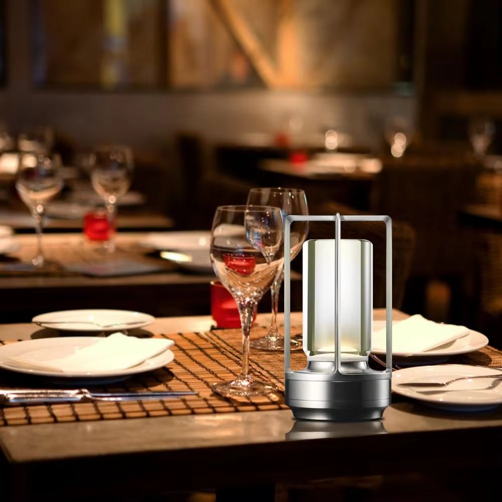 Cordless Table Lamp With Touch Dimming  Rechargeable Retro Metal Light For Bedroom Restaurant Bar A 5