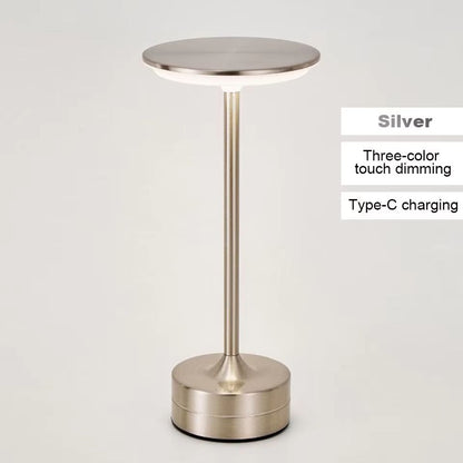 LED Table Lamp With Touch Sensor  Rechargeable Portable Night Light For Bedroom Reading Restaurant  9