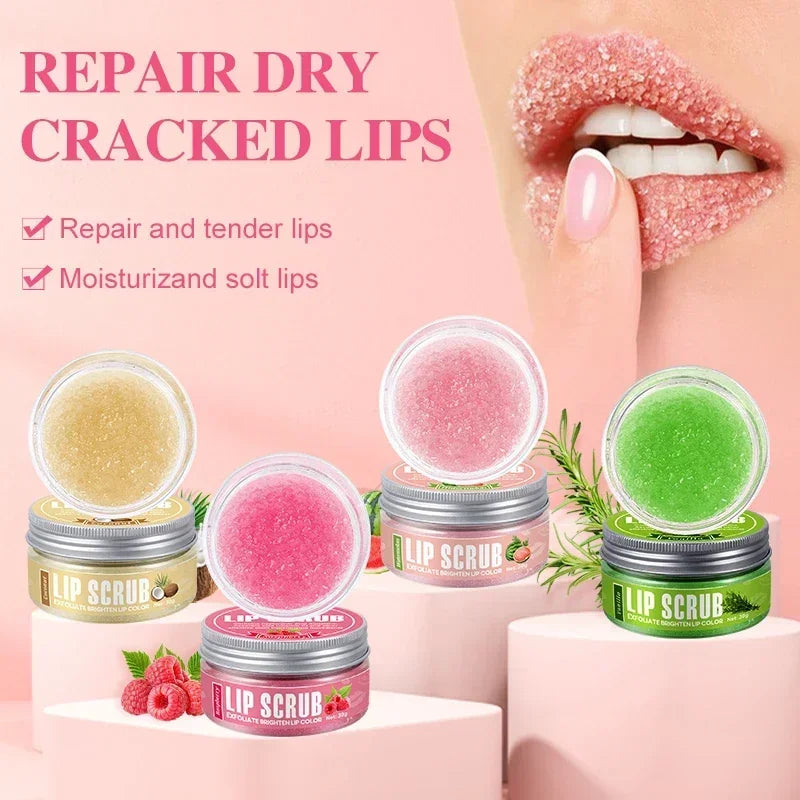 30g Lip Scrub Raspberry Vanilla Coconut Watermelon Lip Exfoliating Brighten Moisturizing Lip Care G 1