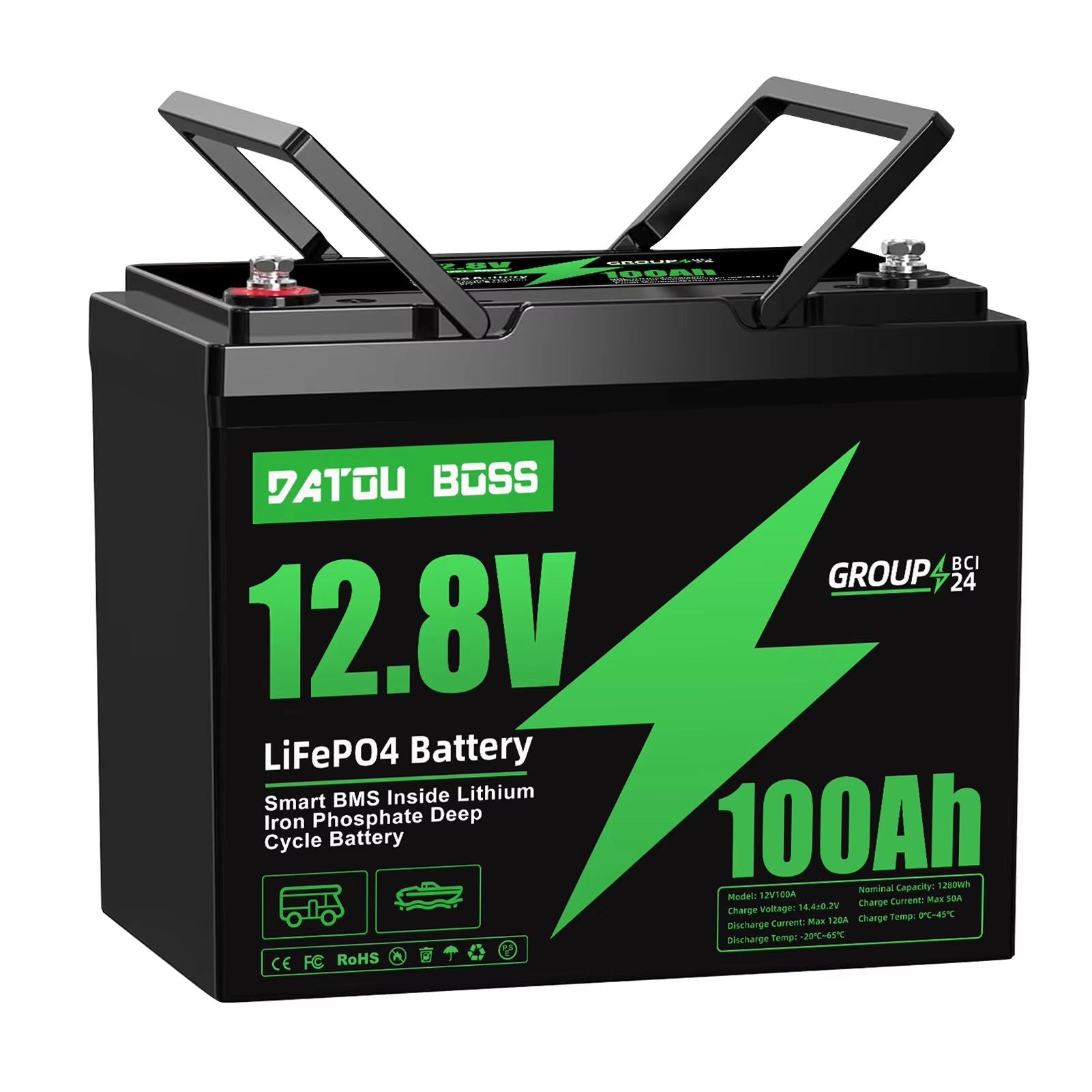 MFUZOP 12V 100Ah LiFePO4 Deep Cycle Battery  LongLasting Power With Builtin BMS  LowTemp Protection