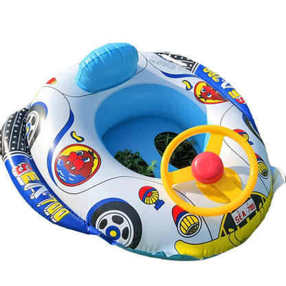Toddler Swim Circle Baby Swimming Seat Ring Inflatable Toys with Floating Sun Shade, Pool, Bathtub & Summer Beach Party