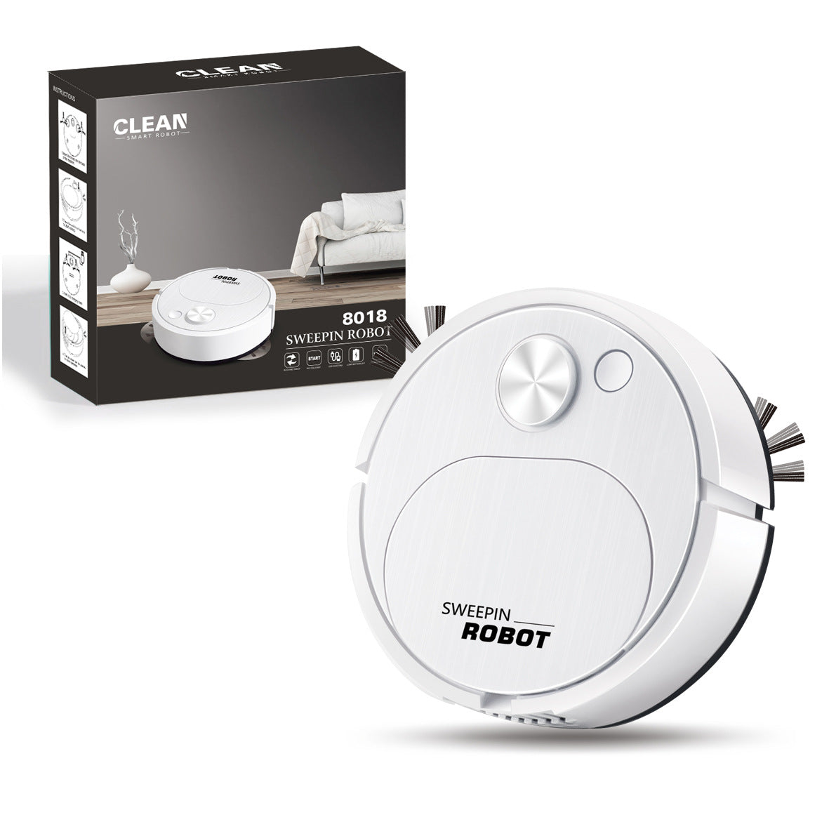 Smart USB Sweeping Robot Vacuum Cleaner Mopping 3 In 1 Wireless 1500Pa Automatic Floor Cleaning Mac 4