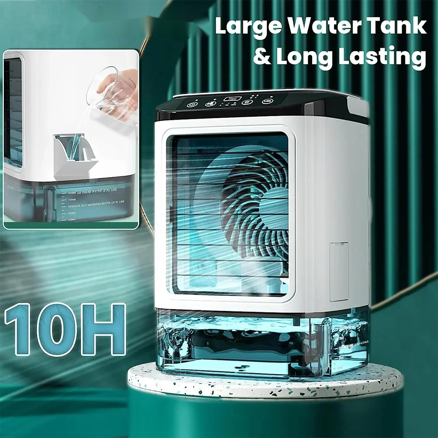 Desktop Air Conditioner Portable Fan With Dual Spray Ultrasonic Atomization Speed Mute Air Cooler   2