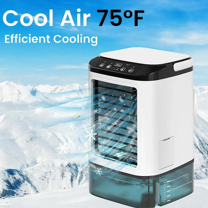 Desktop Air Conditioner Portable Fan With Dual Spray Ultrasonic Atomization Speed Mute Air Cooler   4