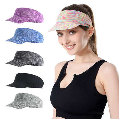 Sunscreen Running, Empty Top Hat Sports, Outdoor Womens Hair Bundle Sweat Breathable, Portable Sun Hat