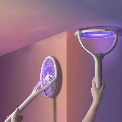 Electric Mosquito Swatter, Fast Charging Racket Kill Fly Bug Lamp with Safety Insulated Battery & ABS Adjustable Design