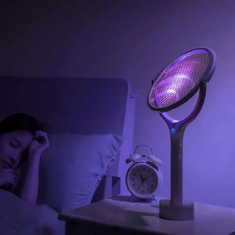 Electric Mosquito Swatter Fast Charging Racket Kill Fly Bug Lamp With Safety Insulated Battery  ABS 4