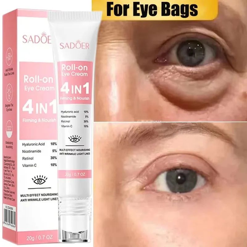 Retinol Instant Eye Bag Remove Cream AntiWrinkle Firming Fade Fine Lines Anti Dark Circle Puffiness 3