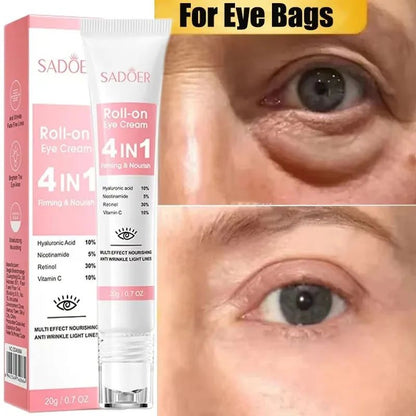 Retinol Instant Eye Bag Remove Cream AntiWrinkle Firming Fade Fine Lines Anti Dark Circle Puffiness 3