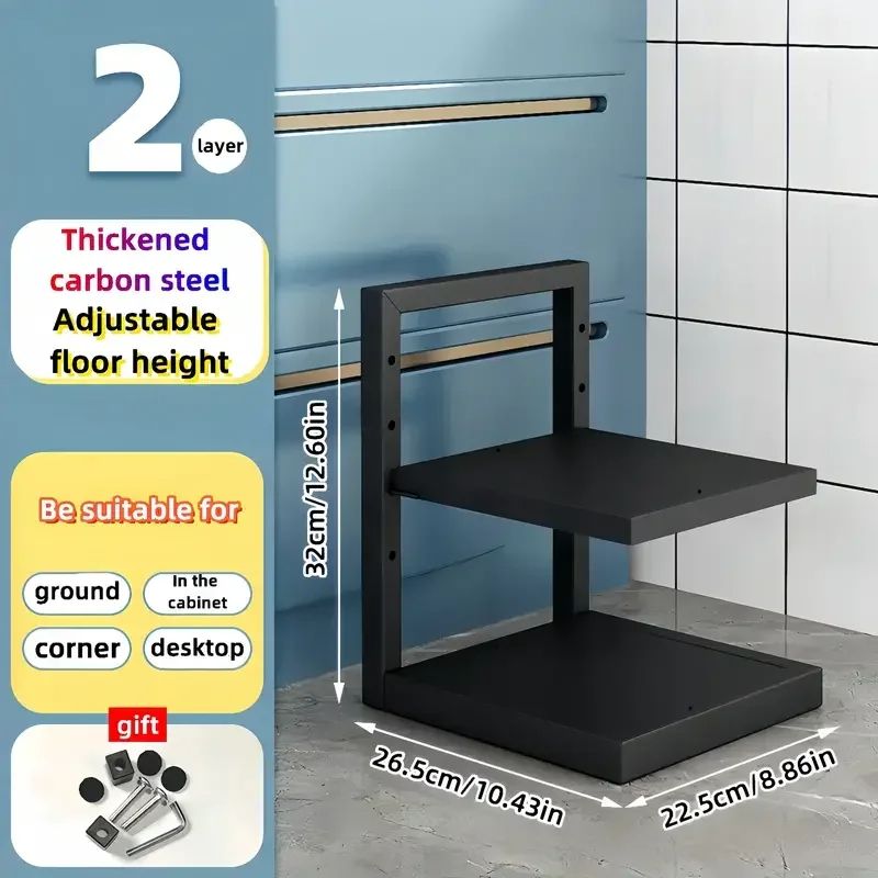Adjustable Pot Rack Organizer 5Tier Kitchen Stainless Steel Pot Storage Rack MultiLayer Household P 6