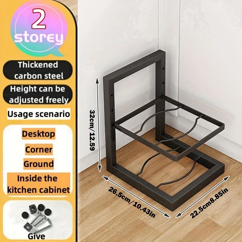 Adjustable Pot Rack Organizer 5Tier Kitchen Stainless Steel Pot Storage Rack MultiLayer Household P 7