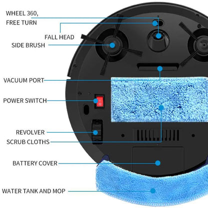 New Wireless Smart Vacuum Cleaner Robot 2800PA App Control For Wet And Dry Floor Sweep With Super Q