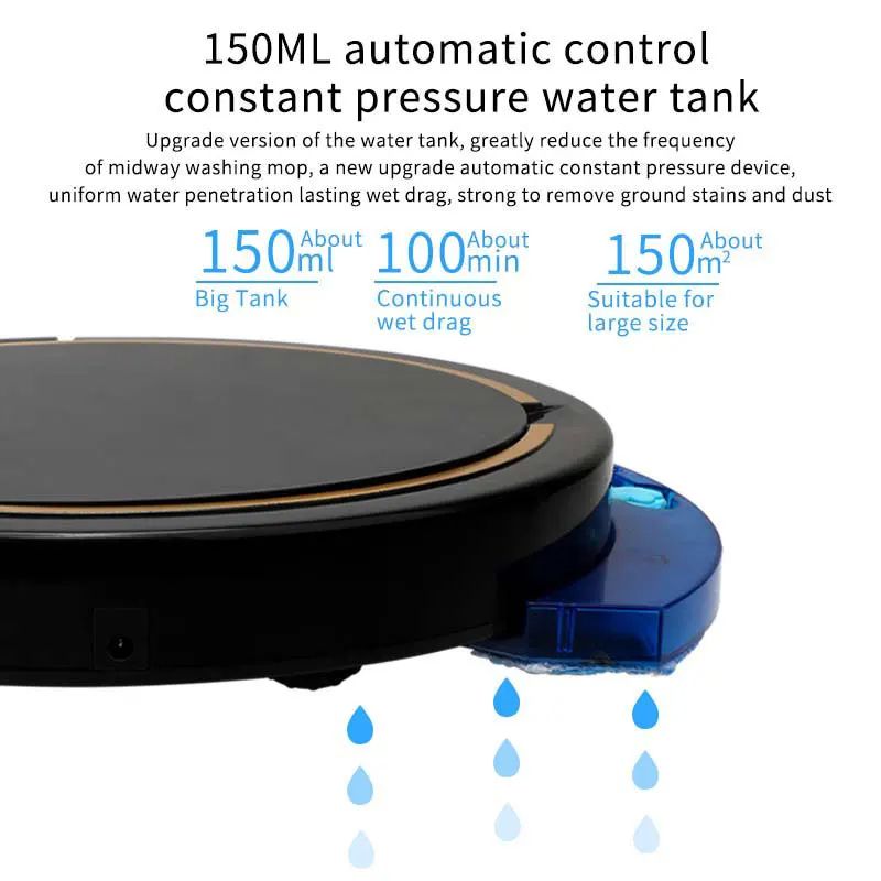 New Wireless Smart Vacuum Cleaner Robot 2800PA App Control For Wet And Dry Floor Sweep With Super Q