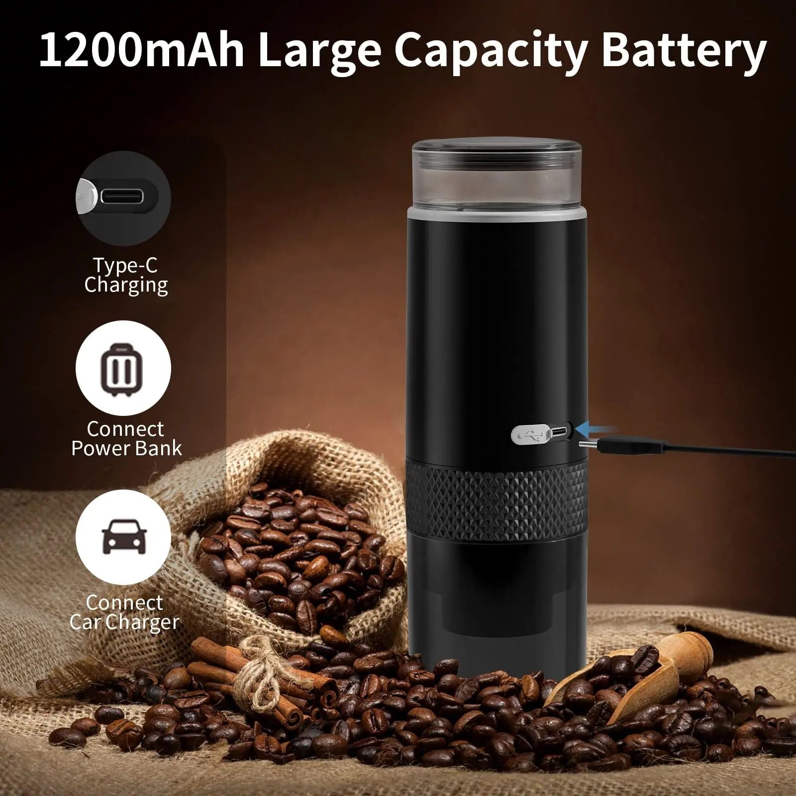 Portable Coffee Machine Electric Capsule  Ground Coffee Brewer Compact Coffee Maker Fits Capsule  P 3