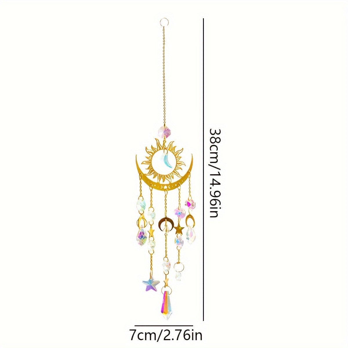 Garden Decoration Star Moon Wind Chime Pendant, Exclusive Cross Border Crafts Hanging Ornament Sun Catcher